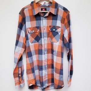 Quiksilver plaid button down